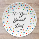  You Are Special Personalized Plate | Dots, Sprinkles, Confetti