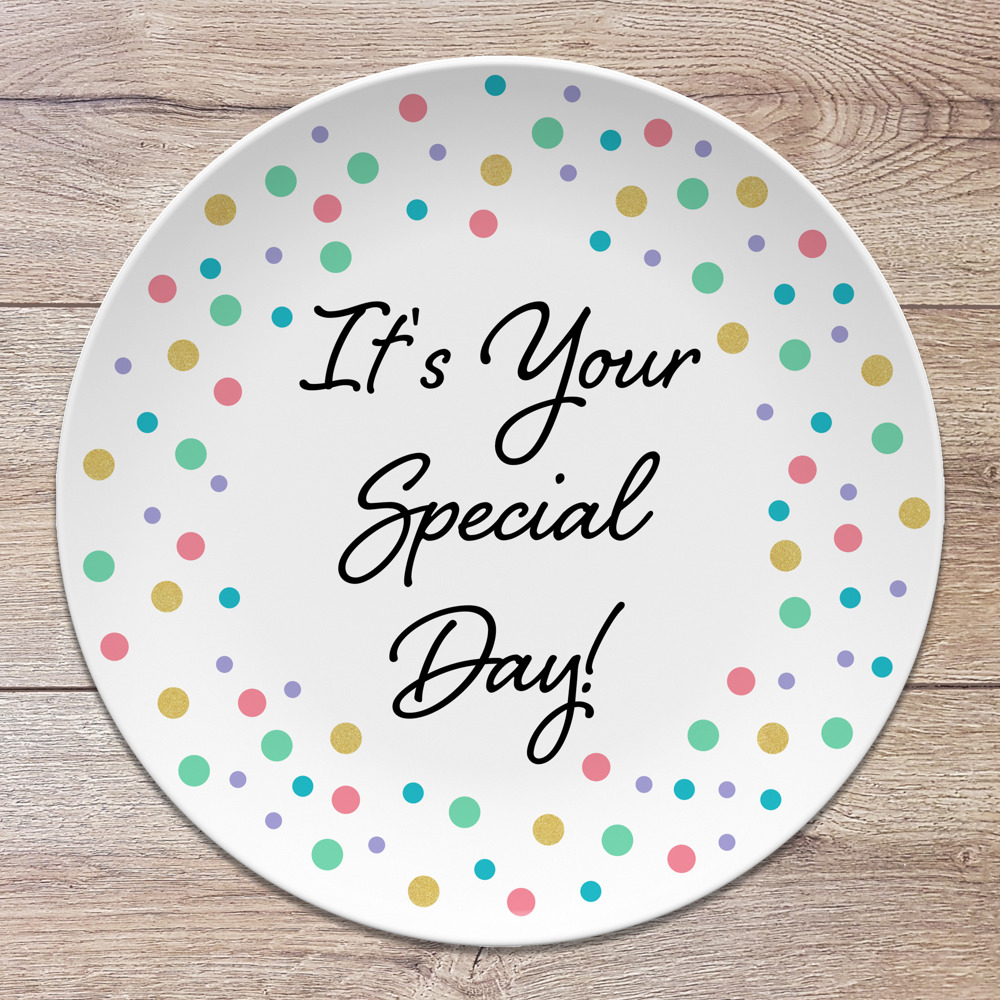 You Are Special Personalized Plate | Dots, Sprinkles, Confetti