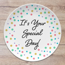  You Are Special Personalized Plate | Dots, Sprinkles, Confetti