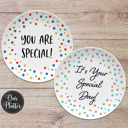  You Are Special Personalized Plate | Dots, Sprinkles, Confetti