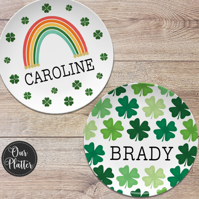 Personalized St. Patrick's Day Custom Plates | Gift for Family, Friends, Kids