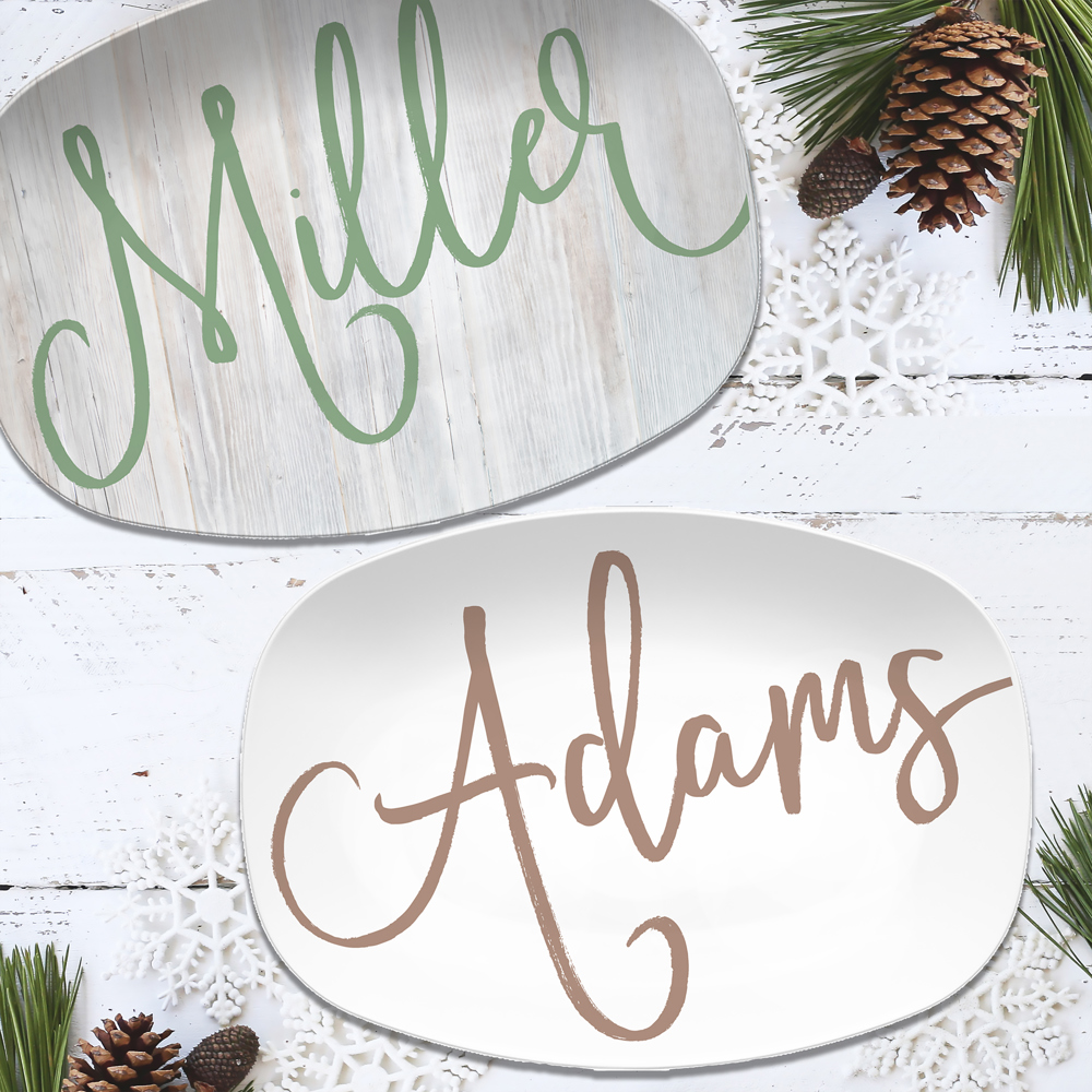 Large Script Custom Personalized Platter