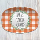  Fall Buffalo Plaid Thanksgiving Personalized Platters