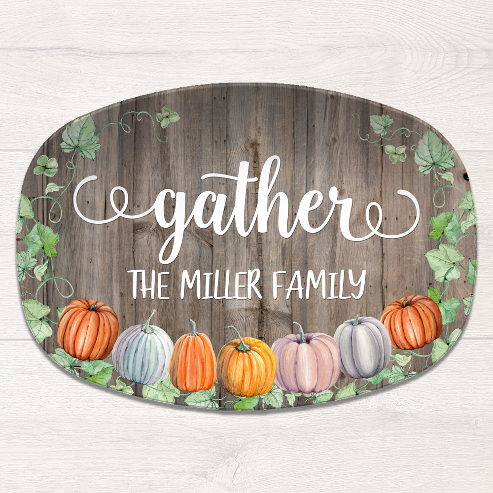 Fall Personalized Platters | Hostess Gifts, Family Celebrations, Thanksgiving Decor