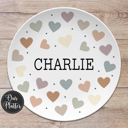  Personalized Valentine Hearts Custom Plate | Valentine Family Gift for Kids