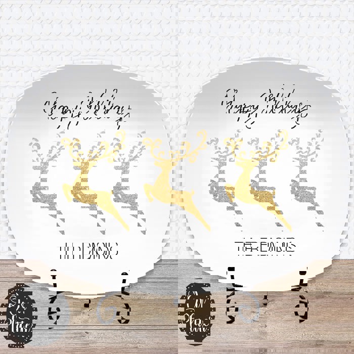 Personalized Holiday Platters | Christmas | Hanukkah | Winter Festive | Snowflake Platter