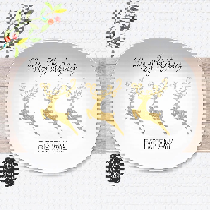 Personalized Holiday Platters | Christmas | Hanukkah | Winter Festive | Snowflake Platter