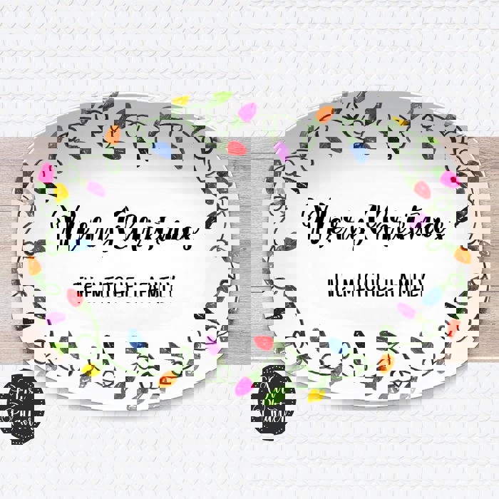 Personalized Holiday Platters | Christmas | Hanukkah | Winter Festive | Snowflake Platter