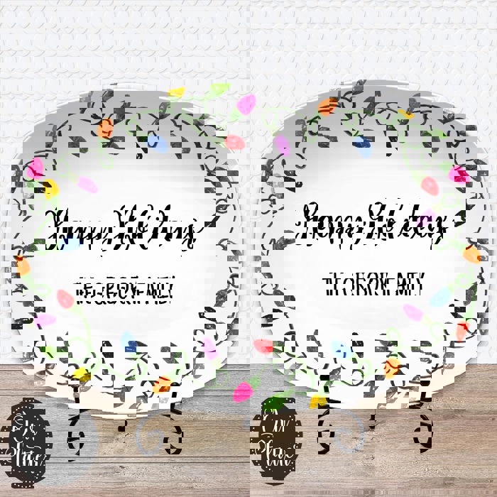 Personalized Holiday Platters | Christmas | Hanukkah | Winter Festive | Snowflake Platter