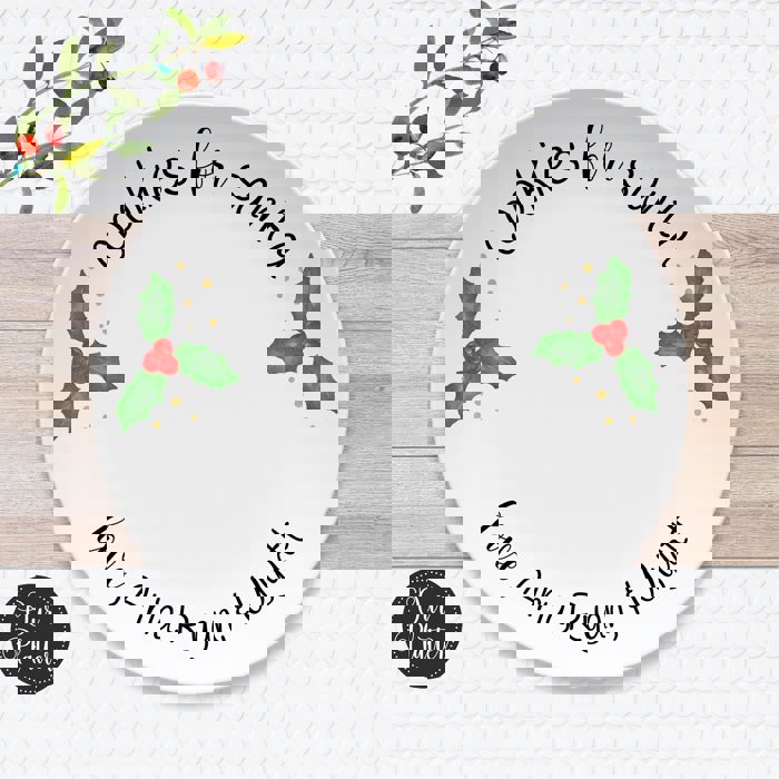 Cookies for Santa Personalized Plates | Keepsake Family Tradition | Cookies and Milk for Santa