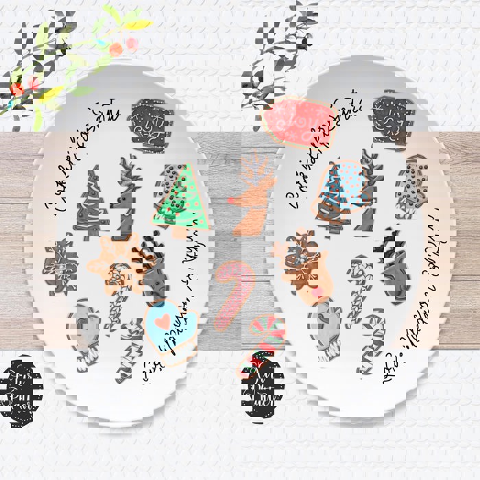 Cookies for Santa Personalized Plates | Keepsake Family Tradition | Cookies and Milk for Santa