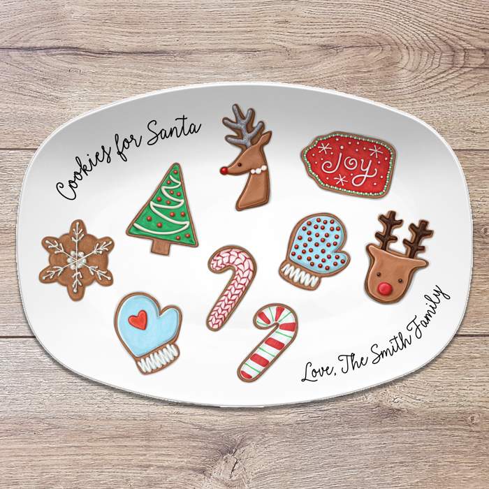 Cookies for Santa Personalized Plate | Keepsake Family Tradition | Cookies and Milk for Santa