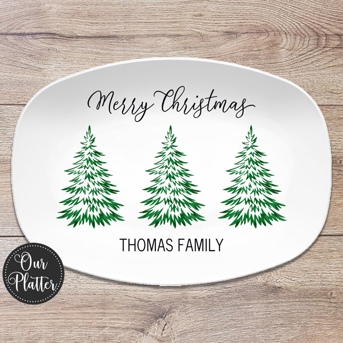 Personalized Holiday Platters | Christmas | Hanukkah | Winter Festive | Snowflake Platter