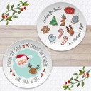  Cookies for Santa Personalized Plates | Keepsake Family Tradition | Cookies and Milk for Santa