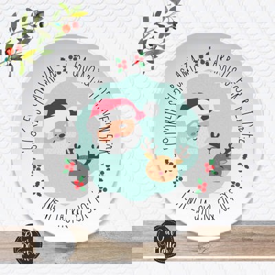 Santa Cookie Plate | Personalized Cookies for Santa & Carrots for Reindeer Plate |  Christmas Eve Holiday Keepsake | Santa Plate for Kids