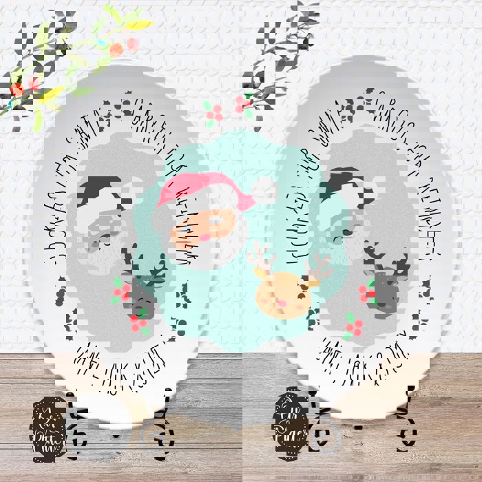 Santa Cookie Plate | Personalized Cookies for Santa & Carrots for Reindeer Plate |  Christmas Eve Holiday Keepsake | Santa Plate for Kids