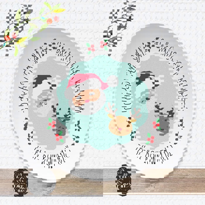 Santa Cookie Plate | Personalized Cookies for Santa & Carrots for Reindeer Plate |  Christmas Eve Holiday Keepsake | Santa Plate for Kids