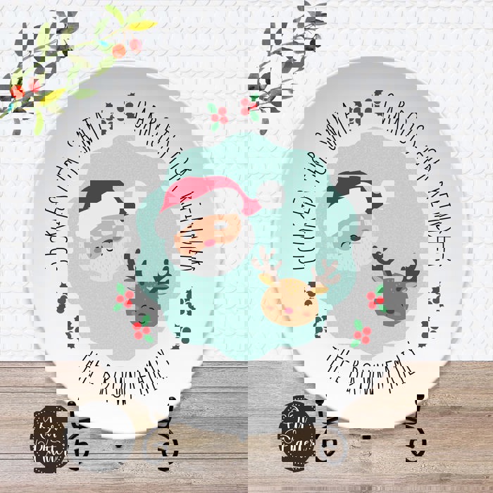 Santa Cookie Plate | Personalized Cookies for Santa & Carrots for Reindeer Plate |  Christmas Eve Holiday Keepsake | Santa Plate for Kids