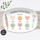  Personalized Cookie Plate | Perfect Batch |  Cookie Crew | Gift for Nana, Mom, or Grandma with Kids’ Names
