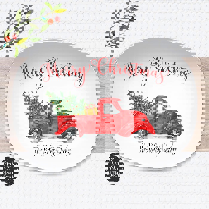 Personalized Holiday Platters | Christmas | Hanukkah | Winter Festive | Snowflake Platter