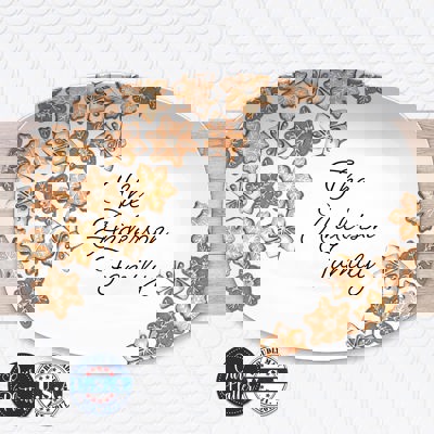 Personalized Cookie Platter | Custom  Family Christmas Plate | Holiday Baking Gift | Snowflake Sugar Cookie Design