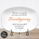 Platter + Plate Stand White Personalized Thanksgiving Platter | Custom Fall Serving Tray | Family Gathering Dish | Autumn Table Decor | Gratitude & Blessings Gift