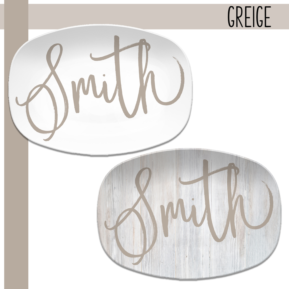 Large Script Custom Personalized Platter