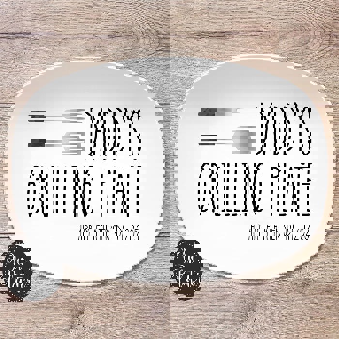 Personalized Grilling BBQ Platter | Large Text Design | Father's Day | Made in the USA