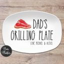  Grilling BBQ Plate Large Text Personalized Platter