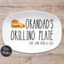  Grilling BBQ Plate Large Text Personalized Platter