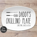 Platter Only Personalized Grilling BBQ Platter | Large Text Design | Father's Day | Made in the USA