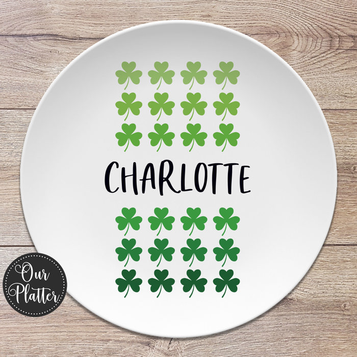 Personalized St. Patrick's Day Custom Plates | Gift for Family, Friends, Kids