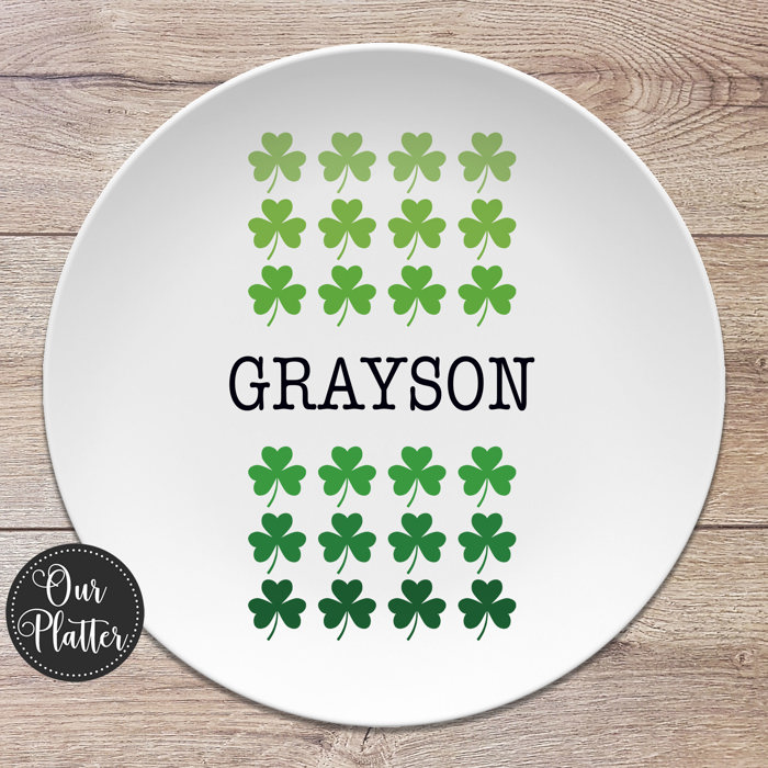 Personalized St. Patrick's Day Custom Plates | Gift for Family, Friends, Kids