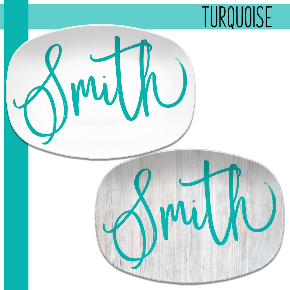 Large Script Custom Personalized Platter