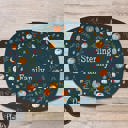 Platter Only Dark Teal Personalized Fall Platter | Thanksgiving Serving Tray with Custom Family Name | Hostess Gift, Autumn Pumpkin Table Decor