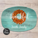  Personalized Family Platter – Custom Holiday Serving Tray, Boxwood Berry Design, Dishwasher Safe Kitchen Gift