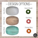  Personalized Family Platter – Custom Holiday Serving Tray, Boxwood Berry Design, Dishwasher Safe Kitchen Gift