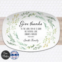  Personalized Give Thanks Platter | Custom Scripture Serving Tray |  Family Dinner Prayer | Faith Gift for Any Season