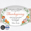  Personalized Thanksgiving Platter | Custom Fall Serving Tray | Family Gathering Dish | Autumn Table Decor | Gratitude & Blessings Gift