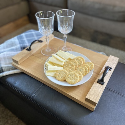 Wood Serving Tray with handles