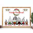  Personalized Gnome Family Print