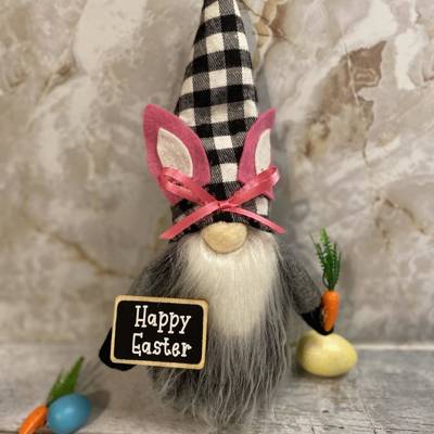 Easter Gnome plush for gnome lover collector gift, easter tier tray gnome decor