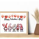  Valentine gnome Family Print 8x10 cardstock family print for entryway decor