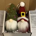  Gnome Santa and tree plush hanging ornament set decor gnome lover gift