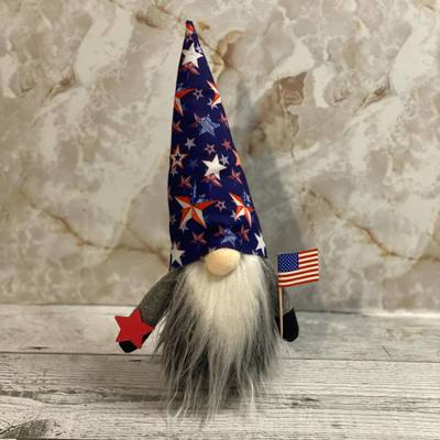 Patriotic gnome plush for gnome lover, Americana gnome for Patriotic tier tray, patriotic gnome for mother gift