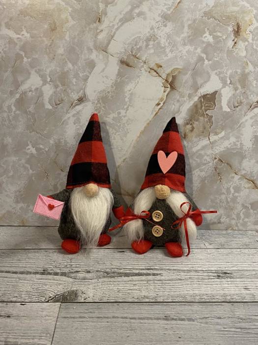 Valentine gnome couple plush for Valentine gift for mother, Valentine decor