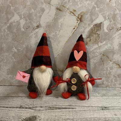 Valentine gnome couple plush for Valentine gift for mother, Valentine decor