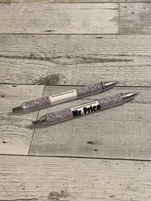 teacher set of 3 pens personalized composition notebook themed black ink pens back to school gift for teacher appreciation