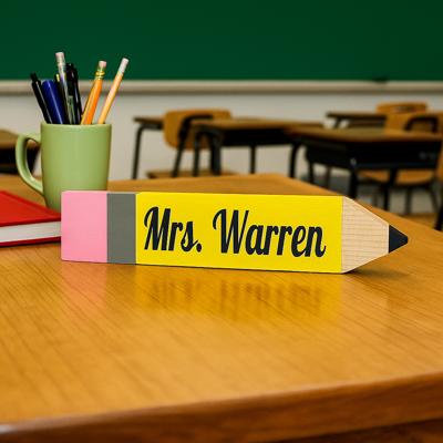Wood Personalized Teacher Desk Sign/ Teacher Gift/ Teacher Name Sign