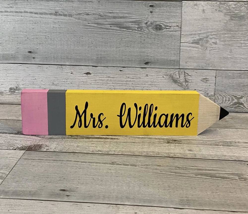 Wood Personalized Teacher Desk Sign/ Teacher Gift/ Teacher Name Sign